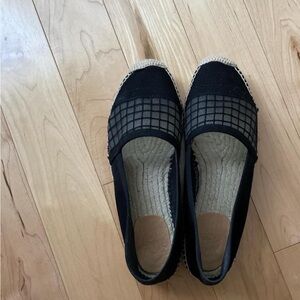 Castaner black mesh espadrilles